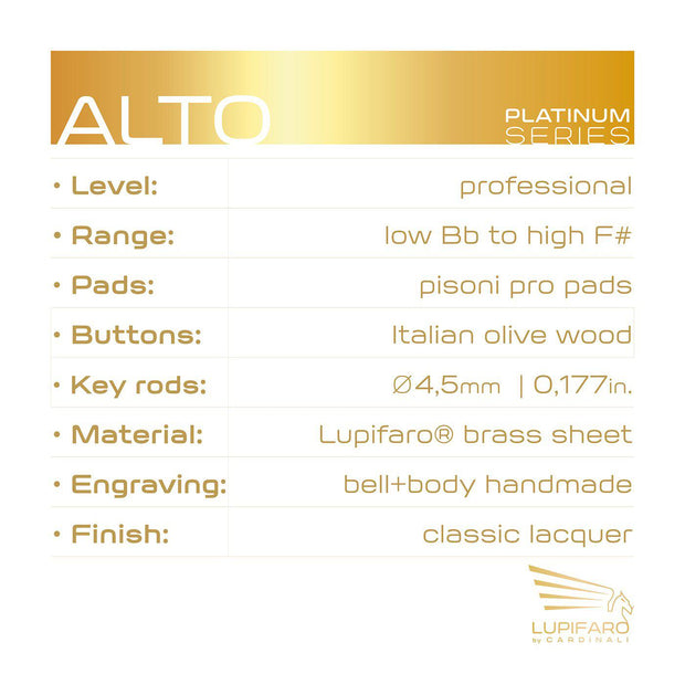 Sax Alto Platinum Classic - Lupifaro - RMusik