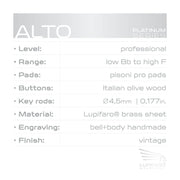 Sax Alto Platinum Vintage - New Version - Lupifaro - RMusik