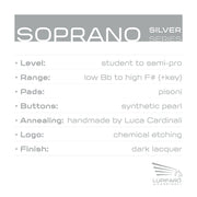 Sax Soprano Silver Dark Lacquer - Lupifaro - RMusik