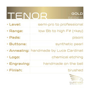 Sax Tenor Gold Brushed - Lupifaro - RMusik